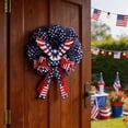 thumbnail image 6 of Miwamany Independence Day Patriotic Wreath, Red White Blue Star Hanging Ornament, 4th of July Home Party Decoration for Front Door Wall Porch Gathering, 6 of 9