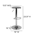 thumbnail image 4 of Merrick Lane Retro Style Height Adjustable Barstool with Footrest in Chrome, 4 of 8