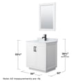 thumbnail image 5 of Wyndham Collection Miranda 30" Wood Single Bathroom Vanity in White/Black Trim, 5 of 6