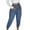 Blue, variant on Bigersell Womens Joggers, Elastic Waist Casual Loose Pants with Pockets Zipper Closure Full Length Pants Trousers High Waisted Slim Leg Sweat Pants KhakiM