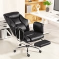thumbnail image 2 of HOMCOM Executive Office Chair, Overstuffed Reclining Desk Chair, Black, 2 of 10