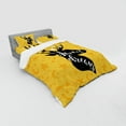 thumbnail image 3 of Ambesonne Saying Bedding Set 3 Pcs, Silhouette of Deer, Twin XL, Earth Yellow Black White, 3 of 3