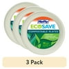 (3 pack) Hefty ECOSAVE Compostable Paper Plates, 6 3/4 inch, 30 Count