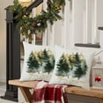 thumbnail image 2 of Christmas Pillow Covers 18x18 Inch Set of 2 Black Gold Merry Christmas Xmas Tree Rustic Decorative Throw Pillows Covers Winter Holiday Decor for Couch Sofa, 2 of 6