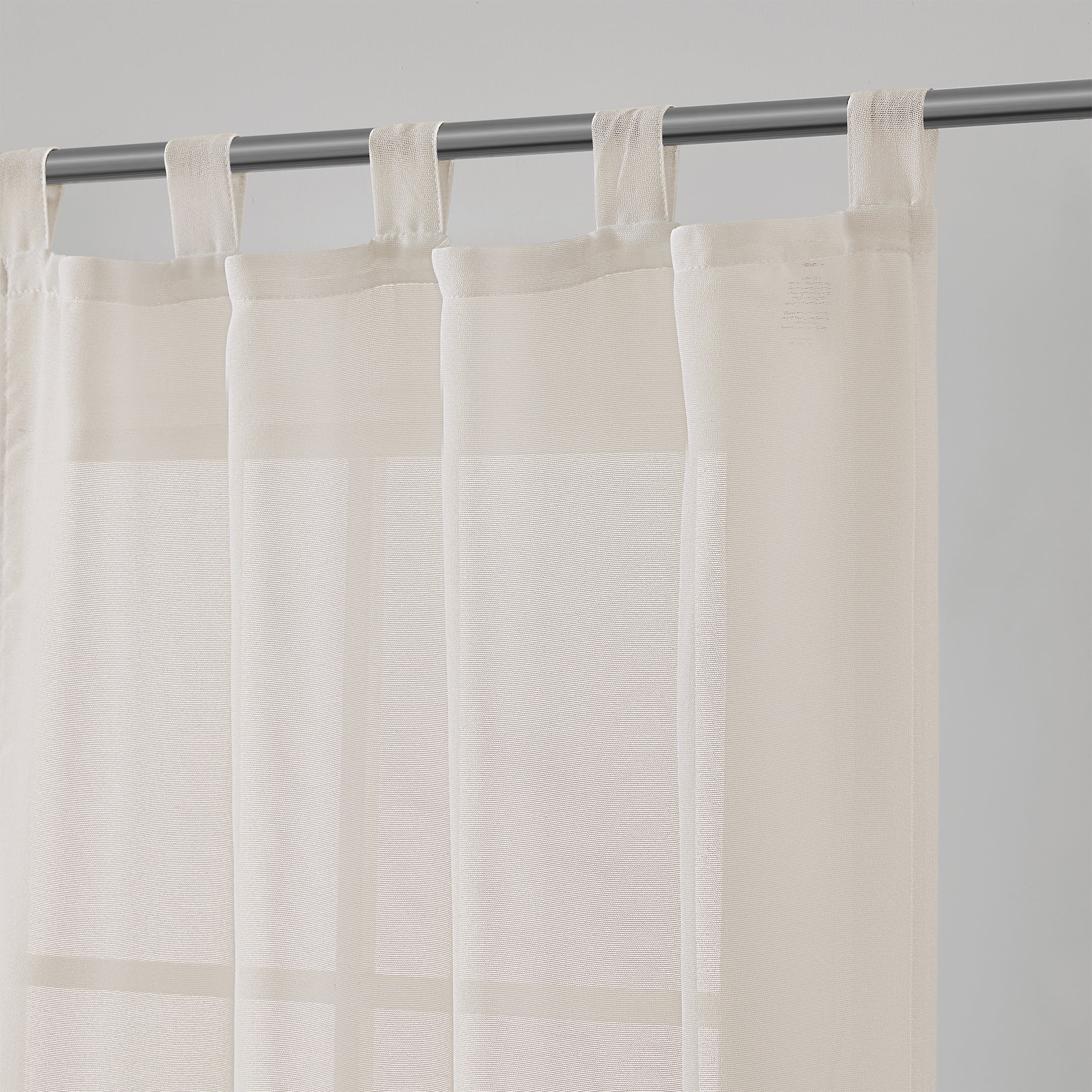 (6 pack) Mainstays Light Filtering Tab Top Curtain Panel Set, Set of 2, Beige, 37" W x 84" L