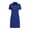 Royal Blue, variant on Womens Midi Dress Summer Short Sleeve Button Down with Pockets,Pink,M