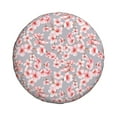 thumbnail image 3 of Spare Tire Cover, pink berry blossom Wheel Cover Tire Covers for Trailers Car Truck Camper Universal Tire Covering Fits Diameter 17 inch, 3 of 7
