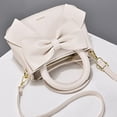 thumbnail image 3 of Faraee Small Purses for Women Leather Crossbody Purse and Handbag Bowknot Top Handle Satchel Fashion Shoulder Tote Bags White, 3 of 9