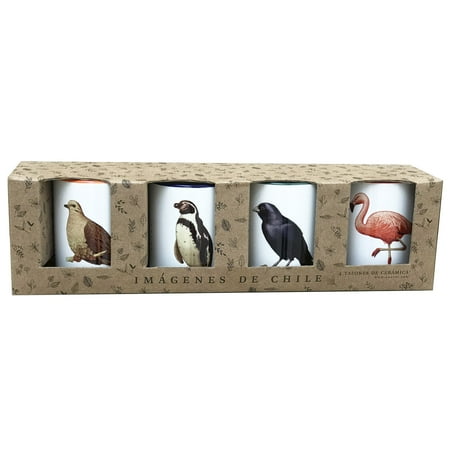 Set De 4 Tazas De Pájaros N°4