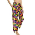 thumbnail image 6 of Salouo Hawaiian Style Print Women's Pajama Pants Casual Loose Sweatpants PJs Flowy Pants Drawstring Palazzo for Women Wide Leg Pants Lounge Pajama -Medium, 6 of 8