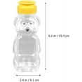 thumbnail image 3 of 3- Pack 8 Oz Plastic Bear Honey Bottle Jars Refillable Squeeze Bottles with Flip Top Lid Empty Drinking Bottles, 3 of 8