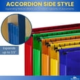 thumbnail image 5 of 1InTheOffice Poly Expanding Hanging File Folders Letter Size, Hanging File Pocket, File Cabinet Dividers, Assorted, 5/Pack, 5 of 9