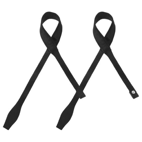 SOPOTUTU 2-Pack Ski Pole Wrist Straps for Secure Grip and Reduced Arm Fatigue, Black Support Accessories