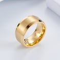thumbnail image 2 of Minnieouse Anillo de superficie mate a la moda para hombre, anillos de decoración, joyería de pareja, regalo portátil para boda, compromiso, fiesta de Ropa, zapatos y accesorios Miscelánea Oro Minnieouse AP014927-01, 2 of 6