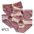 thumbnail image 2 of LYMAYTER Young Girls Cute Cartoon Pattern Panties Skin Friendly Cotton Breathable Kids Underwear 4 Pack Casual Daily Use, 2 of 7