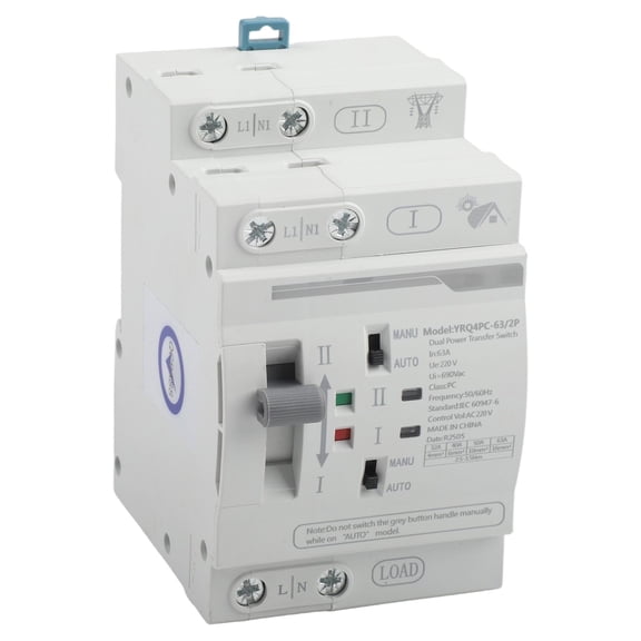 Dual Power Automatic Transfer Switch 2P 63A Ac220V Photovoltaic Transfer Switch