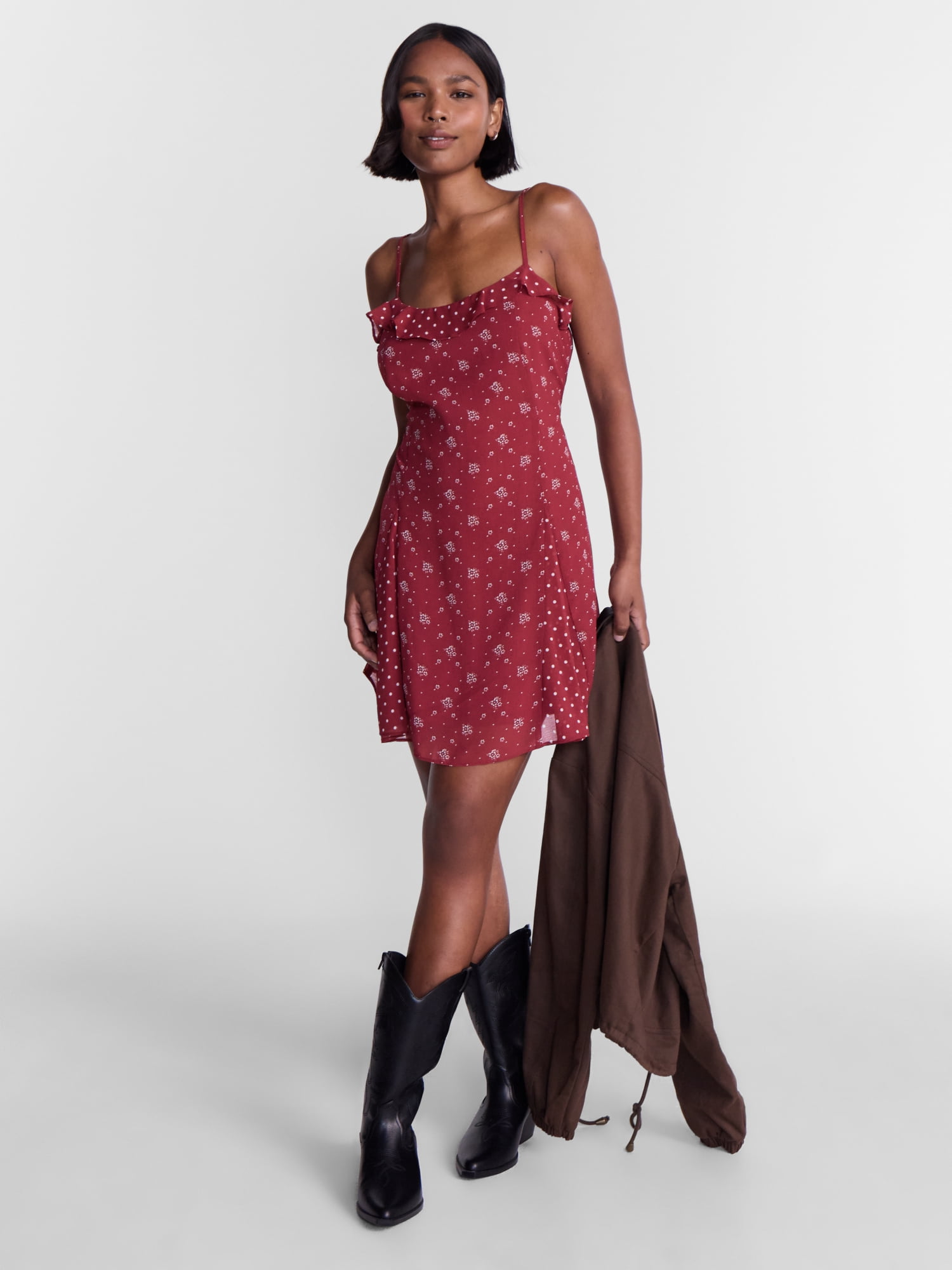 No Boundaries Printed Swing Mini Dress, Women's XXS-XXL