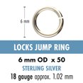 thumbnail image 3 of The Beadsmith Sterling Silver JumpLocks – 6 mm Jump Rings, 18 Gauge, 50pc, 3 of 7