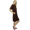 thumbnail image 4 of Bimba Robe de Nuit Gris à Col Cranté pour Femme avec Poches-22, 4 of 6