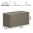 thumbnail image 4 of Decksplore 110 Gal Patio Storage Box, Lockable, UV-Resistant, HDPE Waterproof Deck Box, Patio Storage Bench for Backrests, Planter, Pool Toy (Coffee), 4 of 8