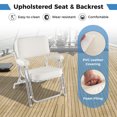 thumbnail image 6 of Gymax Folding Deck Chair w/ Upholstered Seat Padded Backrest & Armrests for Marines, 6 of 10