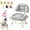 Gray, variant on Rolling Low Stool with Backrest,Padded Seat Silent Casters,360° Swivel Silent Glide Chair,Small Soft Rolling Backrest Chair with Wheel for Home(Black)