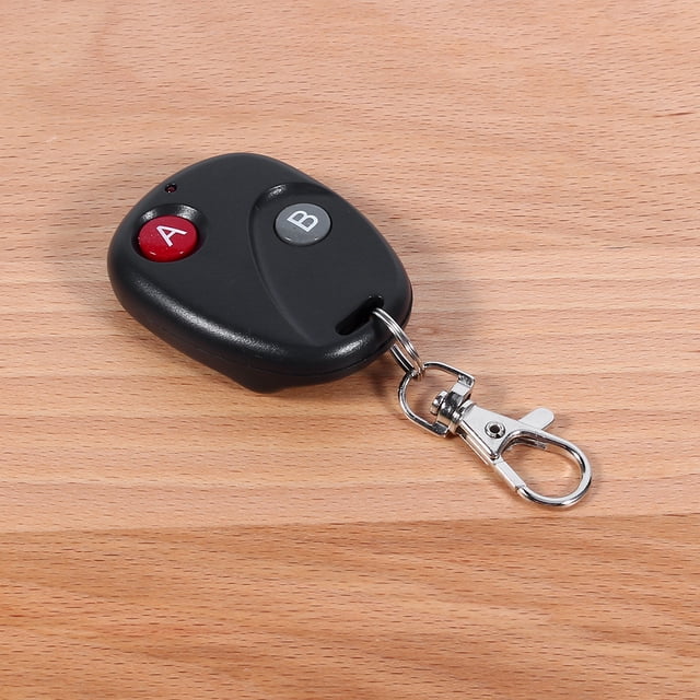 Qiilu Compact and lightweight,Remote Control Key Garage Gate Door Transmitter Wireless 433MHz Plastic Black 2 Keys,car