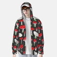 thumbnail image 6 of Rocae Red Mushrooms Print Breathable Sun Protection Hoodie Quick-Dry Lightweight Long Sleeve Hoodie Unisex Running Sports Shirt Small, 6 of 9