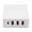White, variant on RND 72W Smart Travel Charger with One Type-C (USB-C) Port and Three USB Ports for: Apple MacBook, Google (Pixel, Pixel XL), LG, OnePlus, Samsung Galaxy (S8, S8 Plus) and all Type C devices (white)