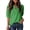Army Green, variant on Spring Summer Casual Top for Women V-Neck Short Sleeve Hollow Out Fashion Bubble Sleeve Blouse, Blue S