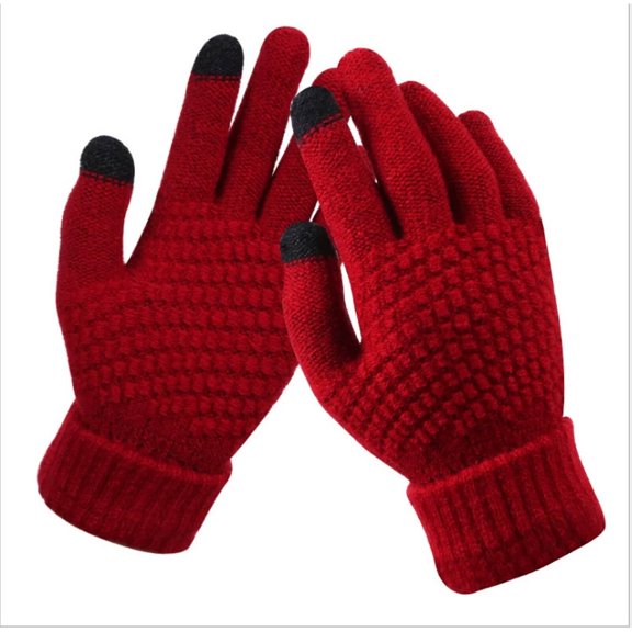GARDVORA Gloves for Women Cold Weather Touch-Screen Tech Gloves Winter Thick Fleece Warmth Hand Warmer Gloves,Red