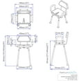 Platinum Health HIP CHAIR APEX(tm) Bath Shower Chair Padded ADJUSTABLE HEIGHT & SEAT ANGLE Rehab