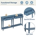 thumbnail image 5 of Furvclv Entryway Table, Retro Console Table With 4 Drawers, Vintage Narrow Entryway Table, Wooden Large Sofa Table Behind Couch Slim Entryway Table For Hallway, 5 of 9