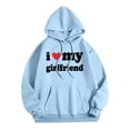thumbnail image 1 of Sweat à Capuche Mode Saint-Valentin pour Hommes avec Fermeture Éclair, Léger, Graphique, 1 of 2