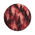 thumbnail image 2 of Multi-Size Car Tire Dust Cover Sunscreen, Corrosion, Dust And Water Keep Spare Tires Clean Realistic Forests Camouflage Pattern Conifer Maroon_4 14 Inch, 2 of 8