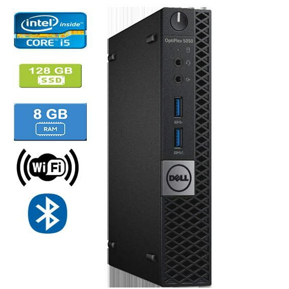 Refurbished: DELL 5050 MICRO Intel Core i5-6500T 2.50 GHz, 8GB, 128GB SSD, Win 10 Pro