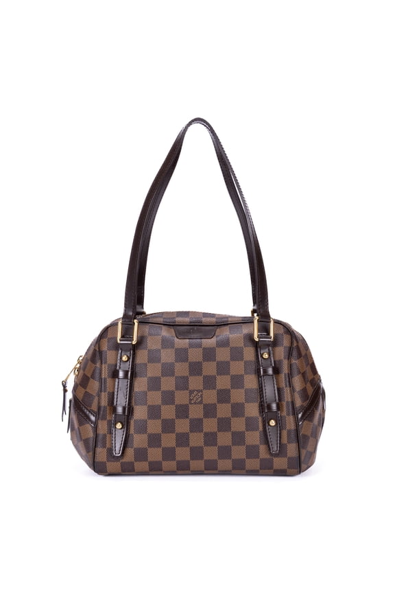 Pre-Owned Louis Vuitton Brown Rivington PM Shoulder Bag Damier Ebene