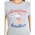 thumbnail image 4 of Social Edition Women's America’s Sweetheart Graphic Tee with Short Sleeves, Sizes XXS-XXL, 4 of 5
