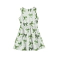 thumbnail image 4 of Ruyang Toddler Girls Midi Dresses Bow Print Crewneck A Line Swing Dresses Summer Cute Casual Beach Sleeveless Tank Dresses, 4 of 4