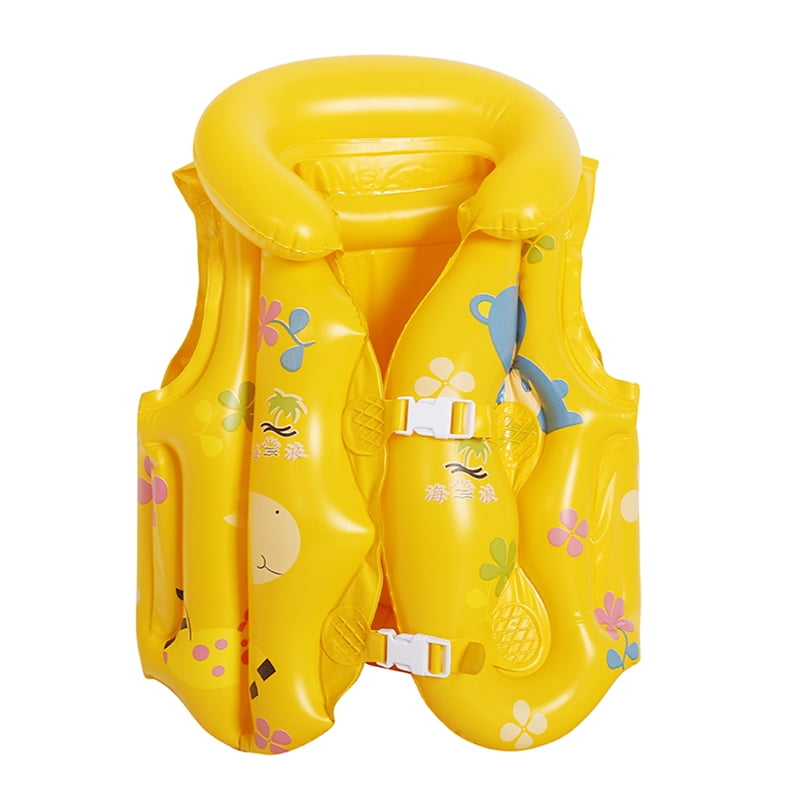 HRSR Children Life Jacket Inflatable PVC Cartoon Life Vest with Buckle ...