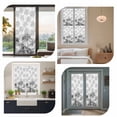 thumbnail image 7 of Summer Tropical Leaves Window Privacy Film, Gray Palm Trees Botanical Static Cling UV Sun Blocking Heat Control Window Tint Day and Night, Non-Adhesive One Way Windows Privacy Cover 17.7''x78.7'', 7 of 7
