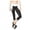 Black - 001, variant on Aeropostale Womens Cropped No Sweat Casual Leggings, Black, Juniors, Small