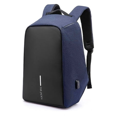 Fur Jaden Anti Theft Backpack 15.6 Inch Laptop Bag With Usb Charging Port (Navy 15.6)
