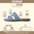 thumbnail image 2 of Cushionaire Voyage Cutout Strap Slides for Women - Slip On Summer Flats, Comfortable and Trendy Vacation Style Sandals for Women, 2 of 19