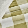 thumbnail image 2 of Great Bay Home Cozy Plush / Sherpa Reversible Throw Blanket, King, Olive Green Buffalo Check, 2 of 6