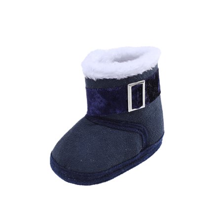 

Baby Girls Fleece Warm Boots Newborn Toddler Autumn Winter Shoes Soft Sole Anti-Slip Snow Boot Infant Crib Shoes(0-12 Months)