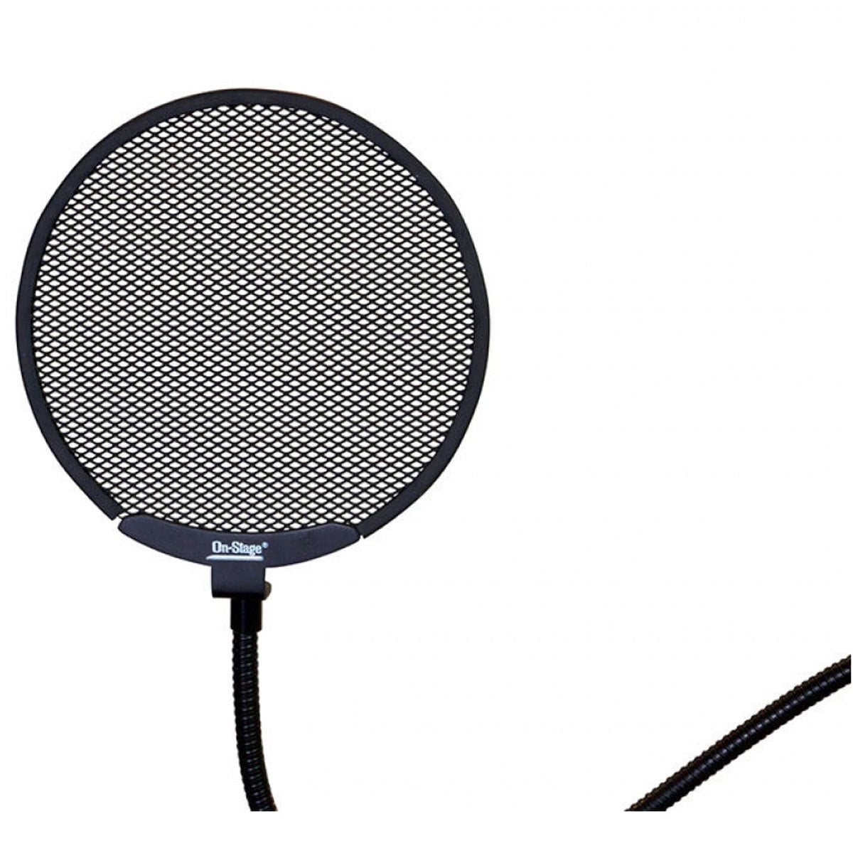 On-Stage VLD360 10" LED Ring Light Kit - With VSM3000 Green Screen Kit with Lighting Stand, ASVSM5-B Metal Pop Blocker  with 13" Flexible Gooseneck