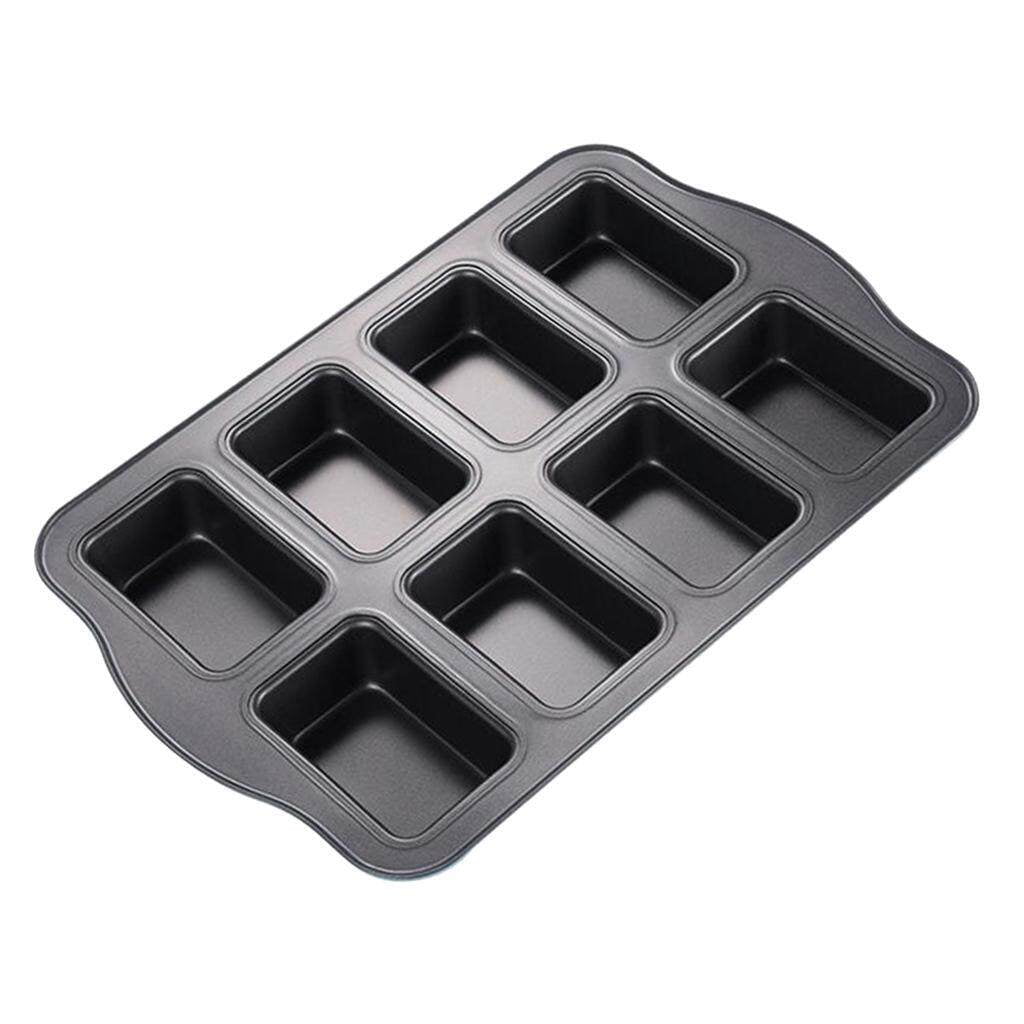 fastboy 8 Cavity Mini Loaf Pan Non Stick Bakeware Mini Desserts Bread Baking Tins