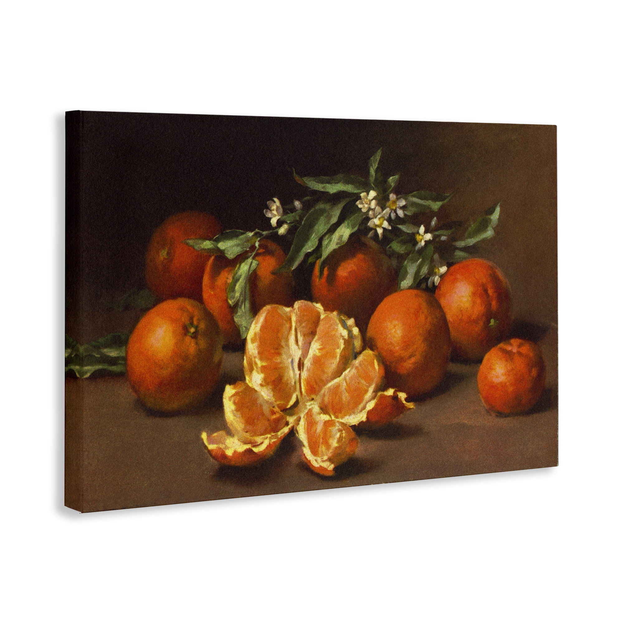 Stupell Industries Peeled Oranges Still Life Food & Beverage Painting Wrapped Canvas Art Print Wall Art, 30 x 20