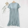 thumbnail image 4 of FAWUUDO Nightgowns for Women Night Gown Long Sleeve House Dress with Pockets, 4 of 8